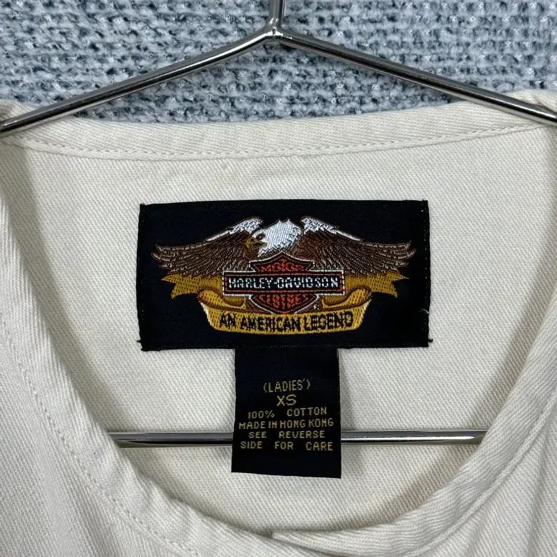 할리데이비슨 빈티지 크림 자켓 XS 상품이미지4