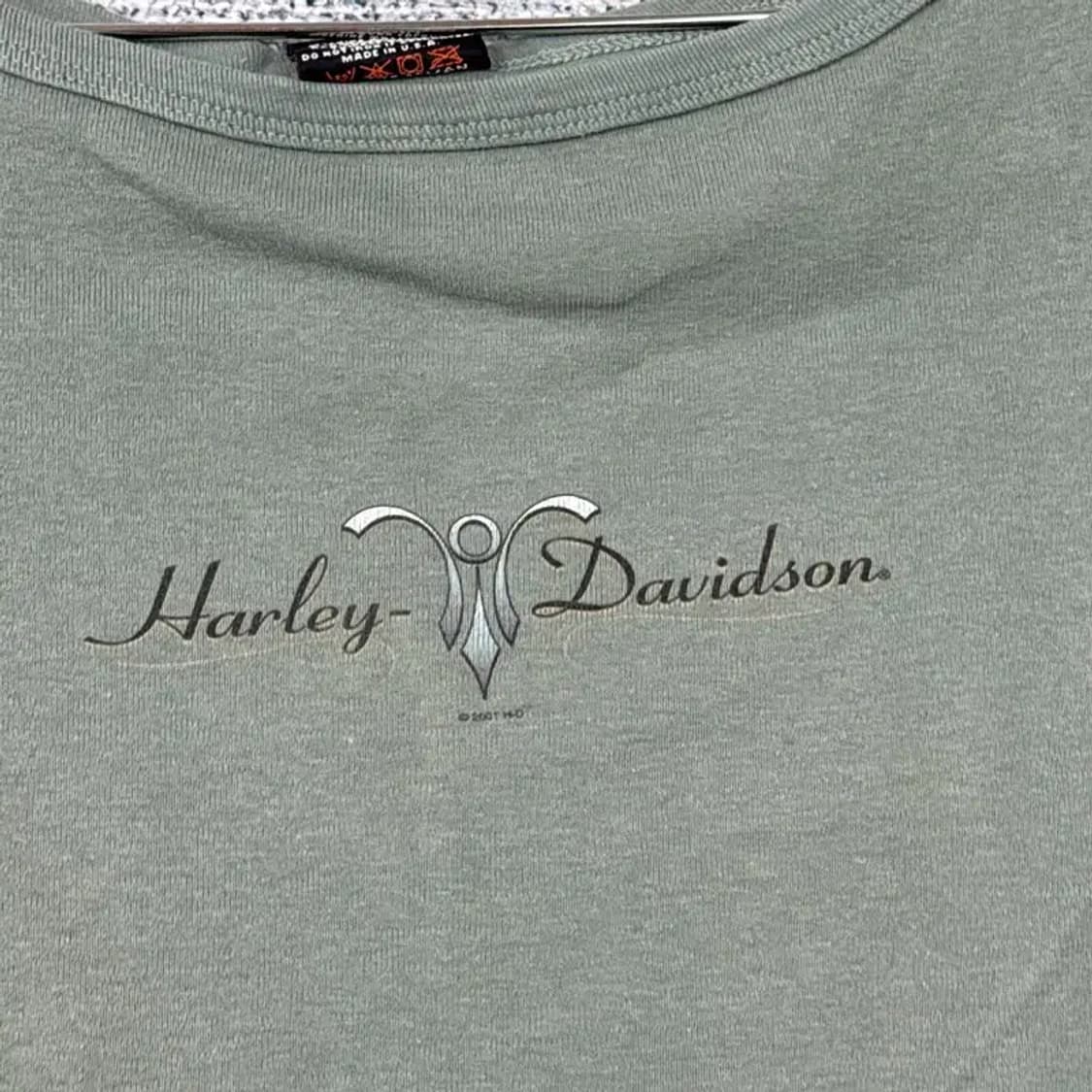 할리데이비슨 크롭 언더붑 골지 나시 L 상품이미지3