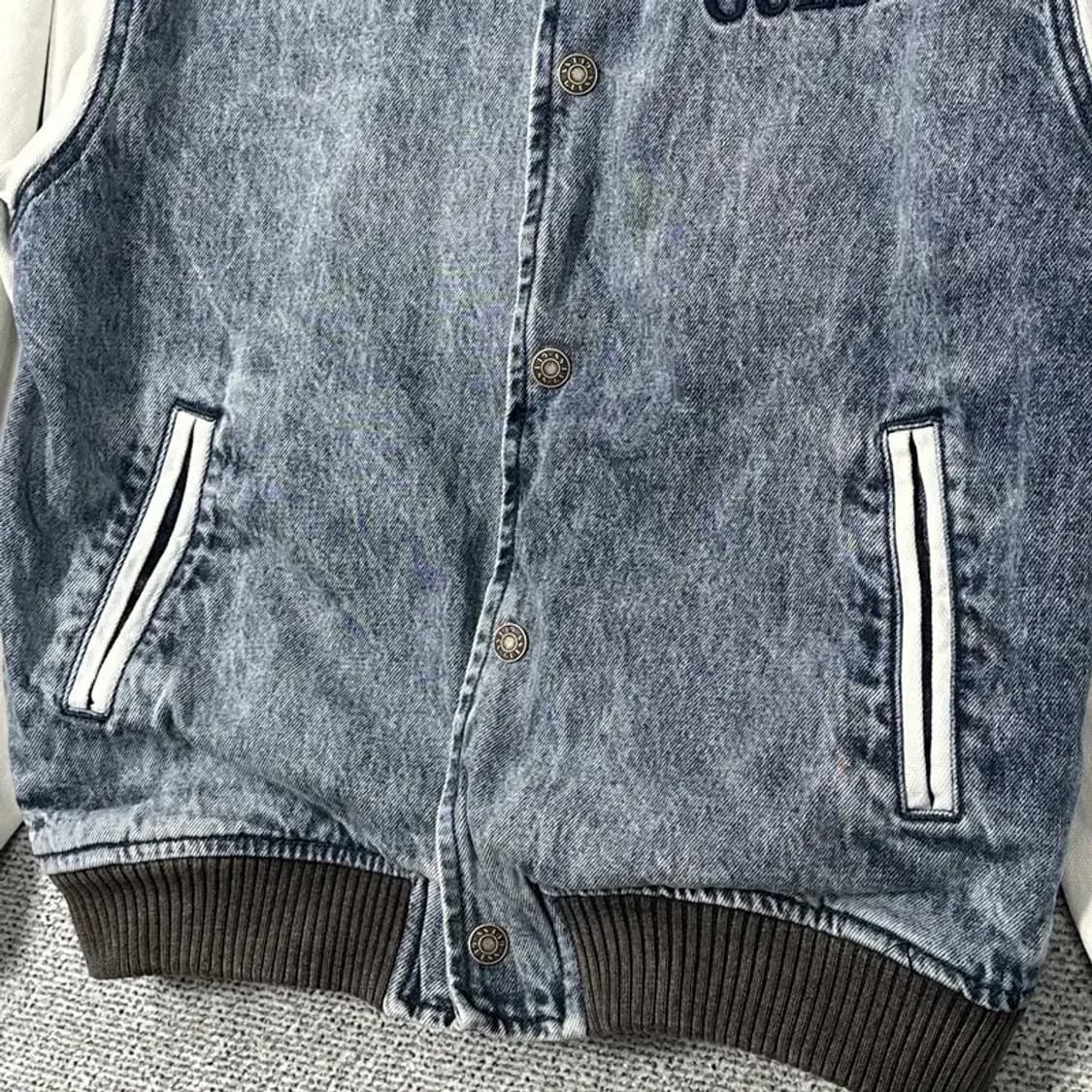 게스 GO 오리지날 데님 바시티자켓 S 상품이미지4