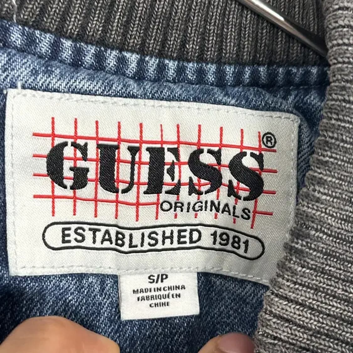 게스 GO 오리지날 데님 바시티자켓 S 상품이미지5