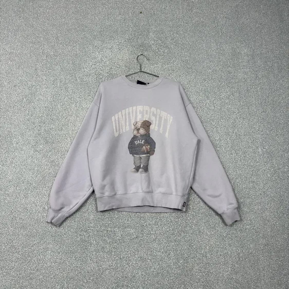 예일 불독 프린팅 오버핏 맨투맨 M 상품이미지1