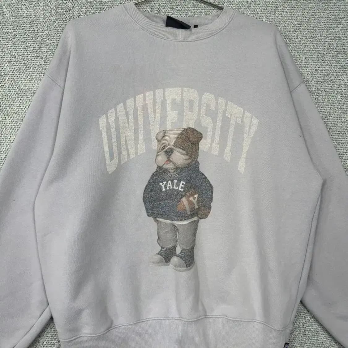 예일 불독 프린팅 오버핏 맨투맨 M 상품이미지4