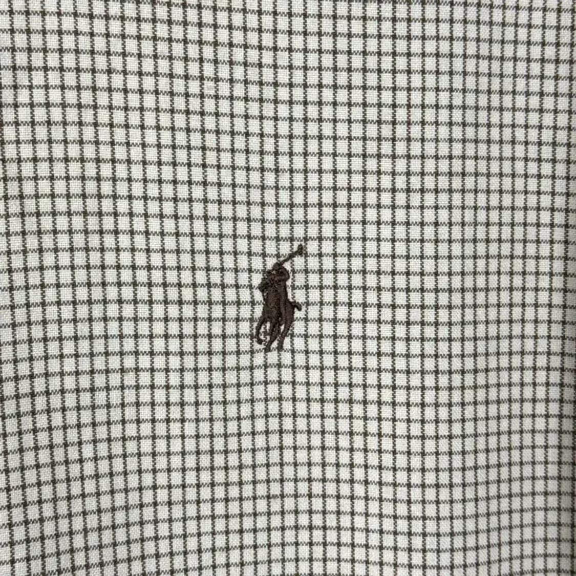 폴로 블레이크핏 베이지 체크 반팔 셔츠 M 상품이미지3