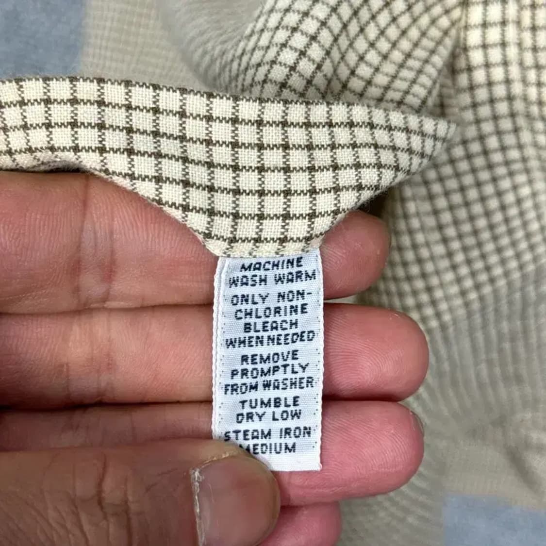 폴로 블레이크핏 베이지 체크 반팔 셔츠 M 상품이미지5