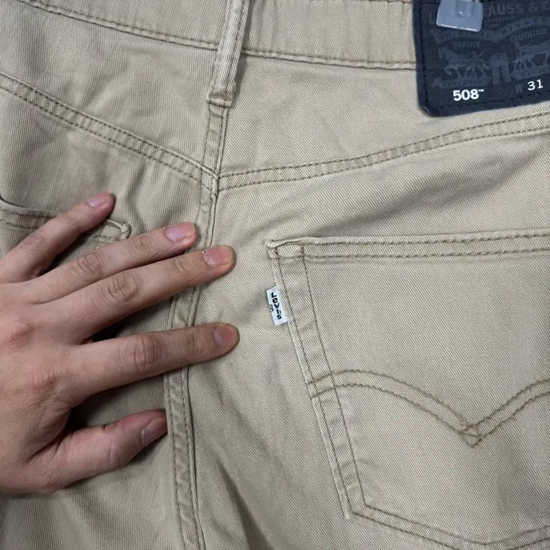 리바이스 508 베이지 반바지 31 상품이미지3