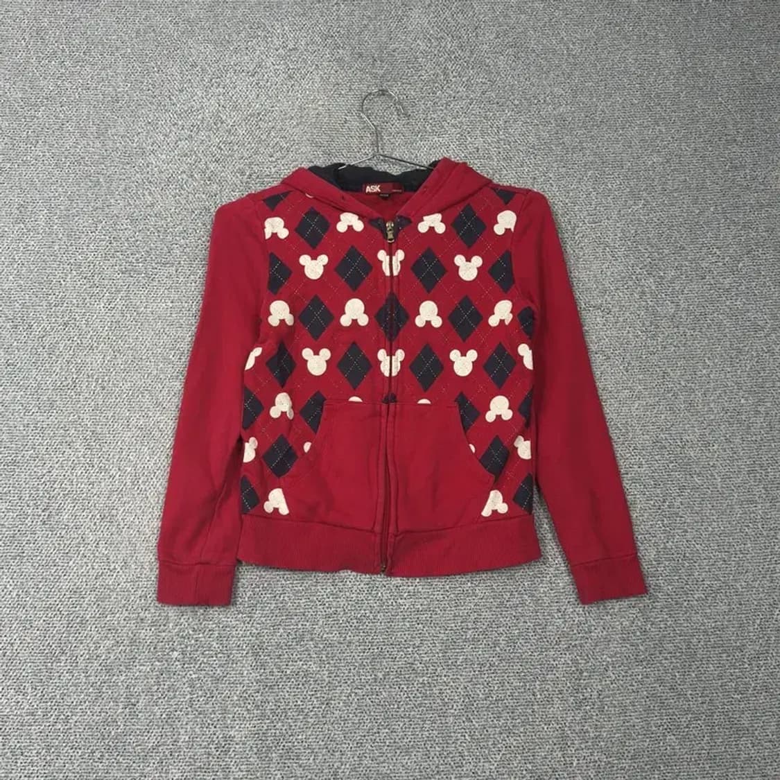 ASK 미키마우스 패턴 후드집업 상품이미지1