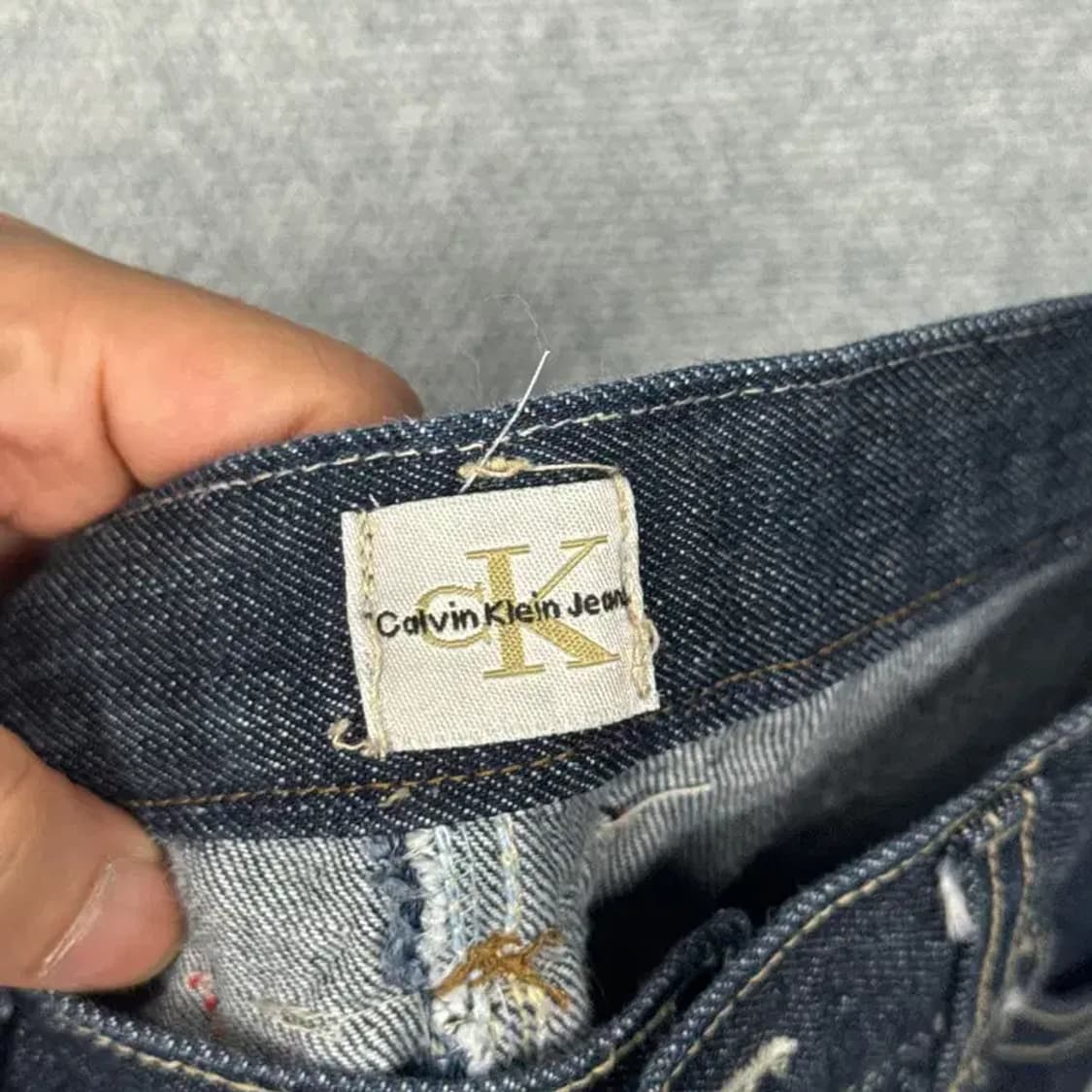 캘빈클라인 네이비 데님 스커트 상품이미지3