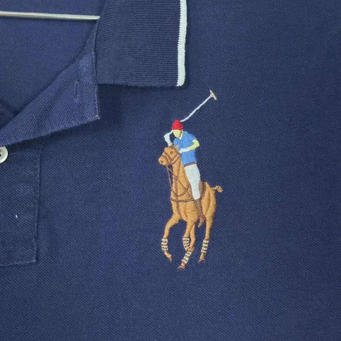 폴로 신형 여성 금장자수 반팔 카라티 L 상품이미지3