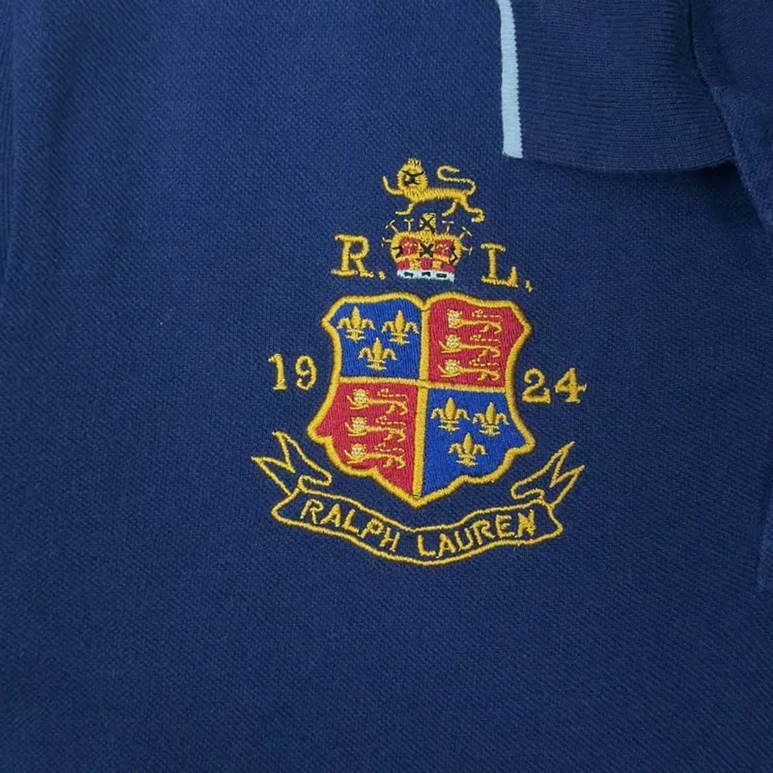 폴로 신형 여성 금장자수 반팔 카라티 L 상품이미지4