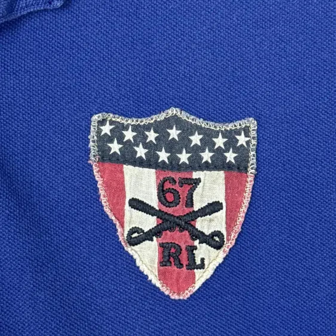 폴로 빈티지 성조기 로고 반팔 카라티 L 상품이미지3