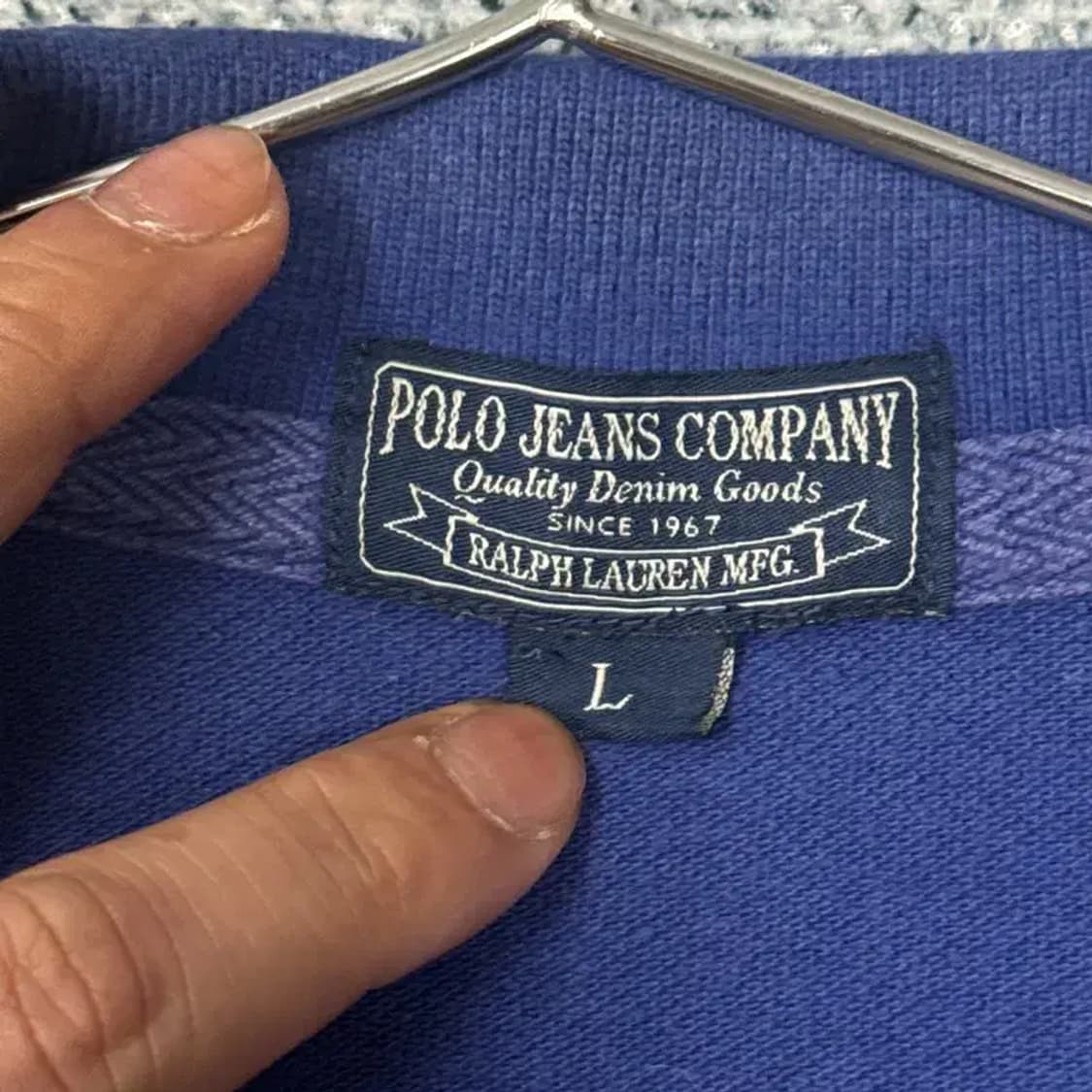 폴로 빈티지 성조기 로고 반팔 카라티 L 상품이미지4