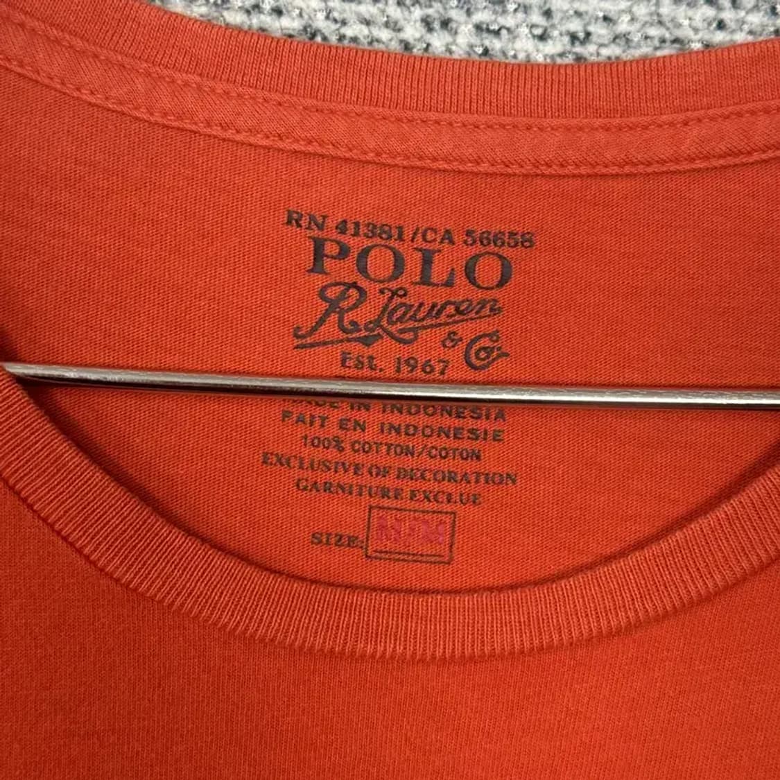 폴로 오렌지 코튼 반팔티 M 상품이미지4