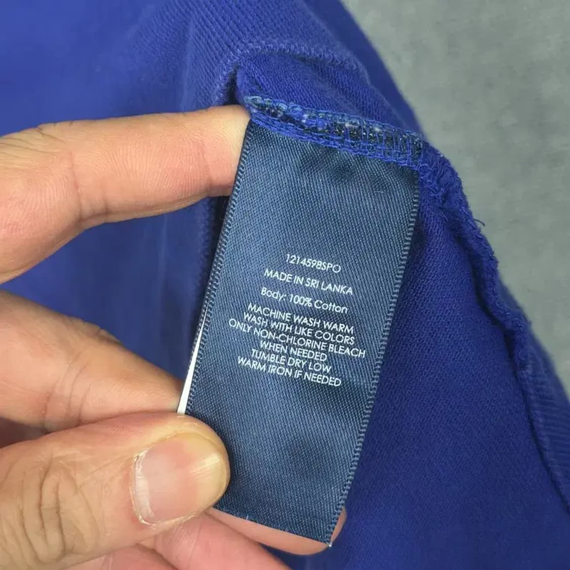 폴로 스키니핏 블루 반팔 카라티 XS 상품이미지5