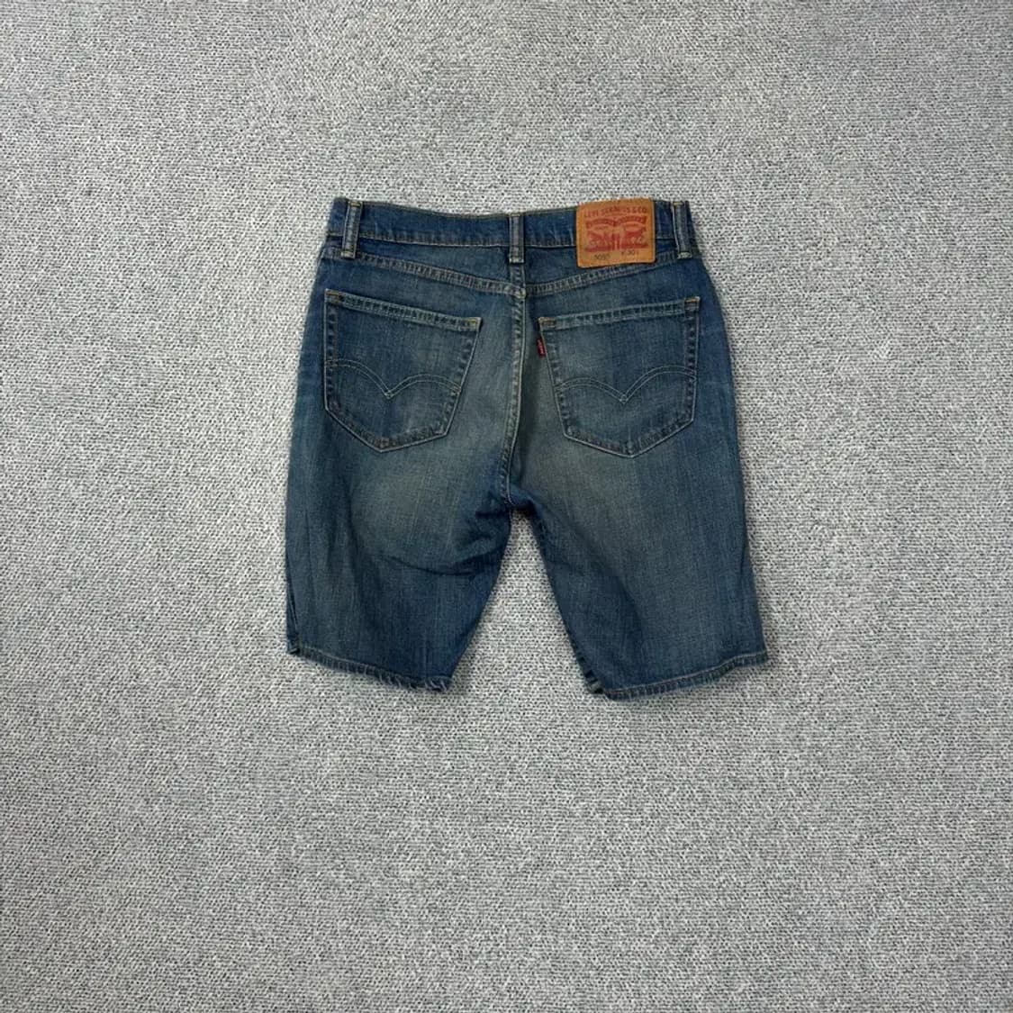 리바이스 505 워싱 데님 반바지 30 상품이미지2