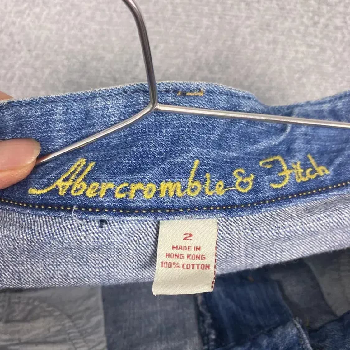 아베크롬비 Y2K 페인팅 데님 핫팬츠 상품이미지4