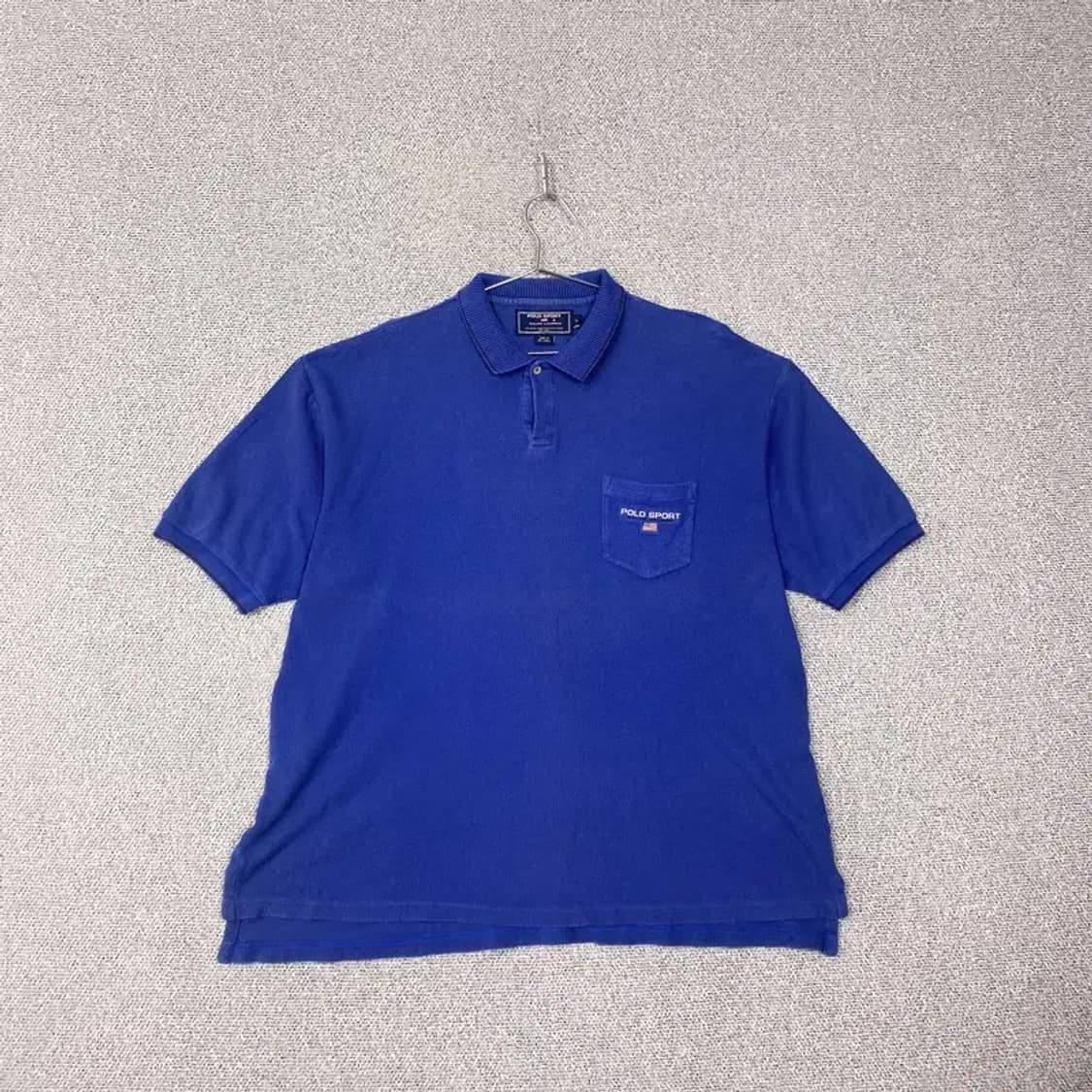 폴로 스포츠 빈티지 블루 코튼 반팔 카라티 L 상품이미지1