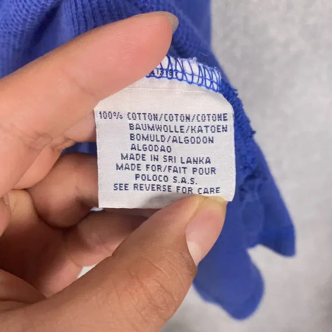 폴로 스포츠 빈티지 블루 코튼 반팔 카라티 L 상품이미지5