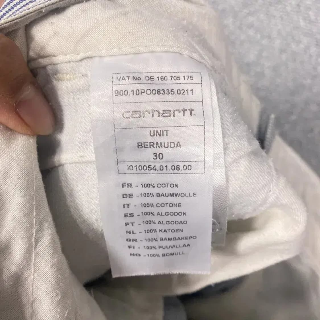 칼하트 백로고 스트라이프 반바지 30 상품이미지4