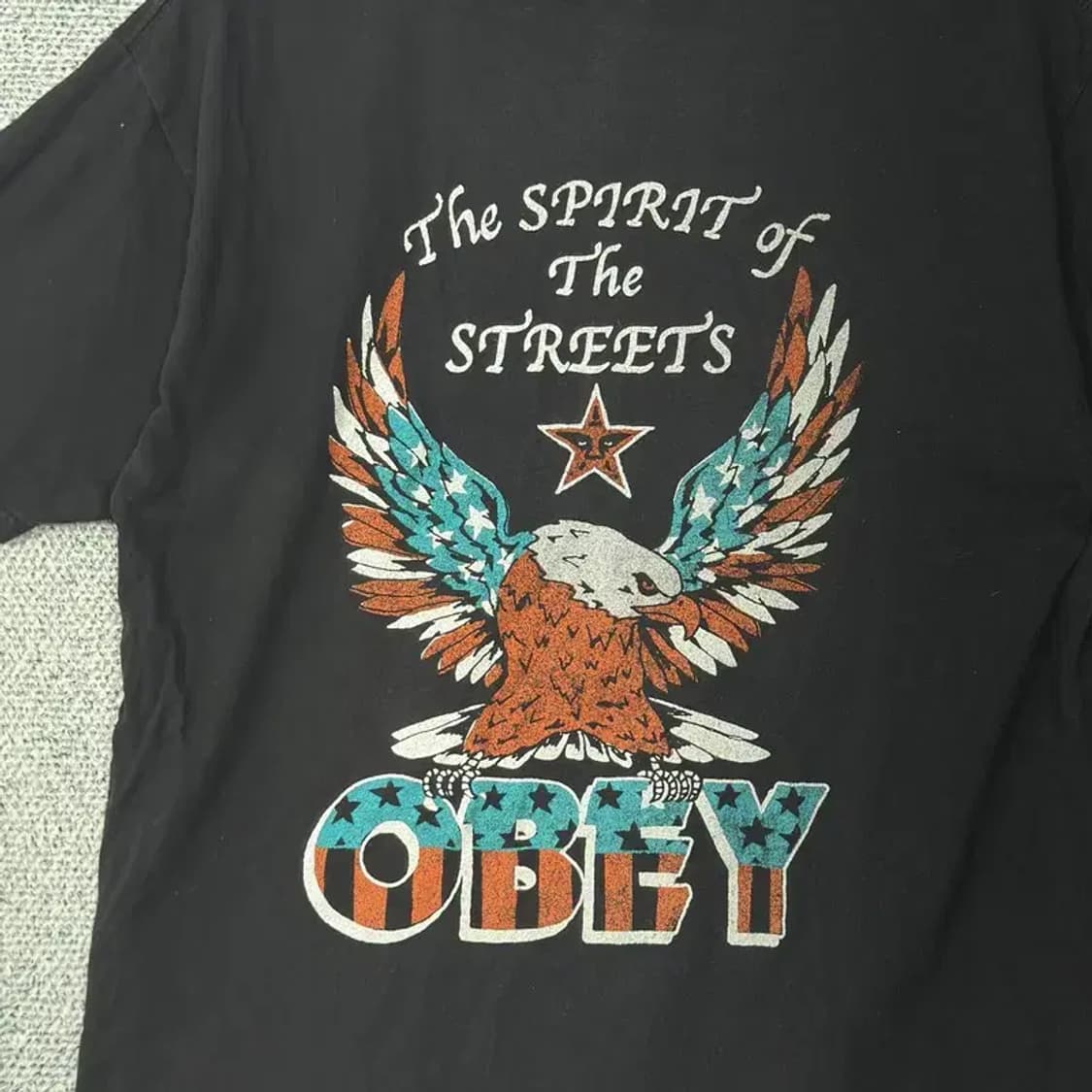 오베이 백프린팅 반팔티 M 상품이미지4