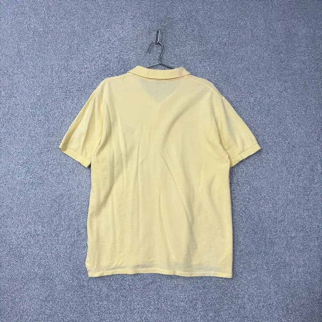 폴로 옐로우 코튼 반팔 카라티 M 상품이미지2