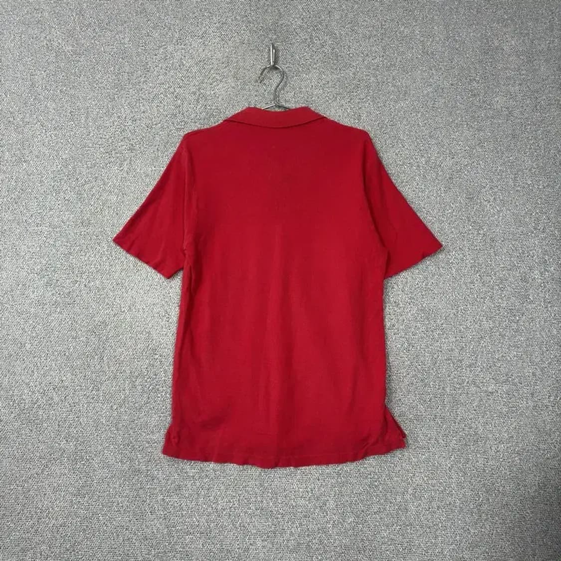 버버리 로고 레드 반팔 카라티 M 상품이미지2