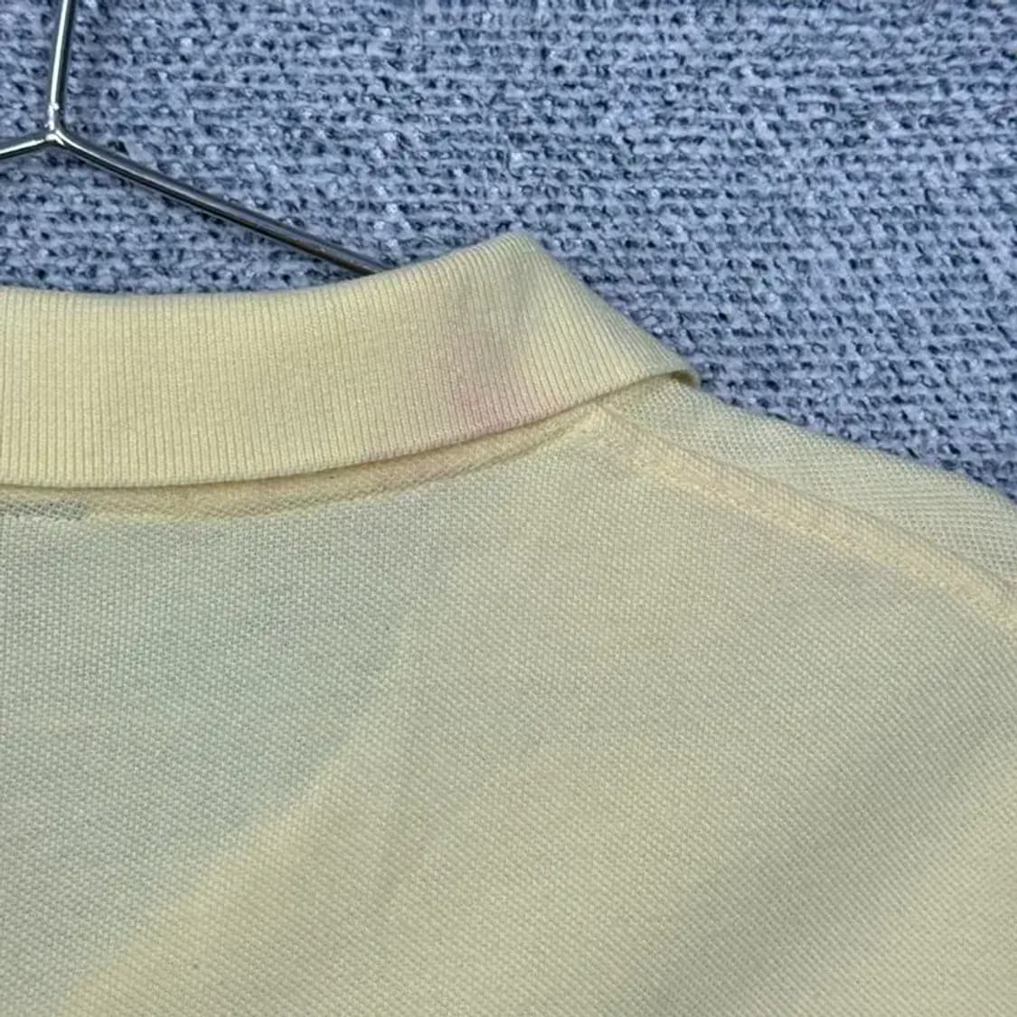 폴로 옐로우 코튼 반팔 카라티 M 상품이미지4