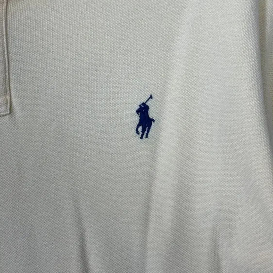 폴로 옐로우 코튼 반팔 카라티 M 상품이미지3