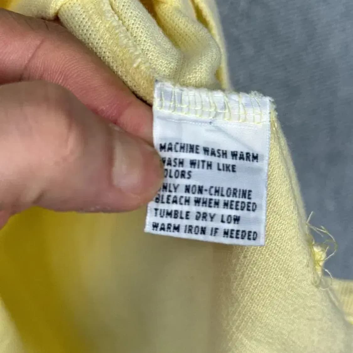 폴로 옐로우 코튼 반팔 카라티 M 상품이미지6