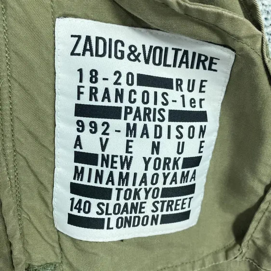 쟈딕 앤 볼테르 여성 카키 필드 자켓 XS 상품이미지6