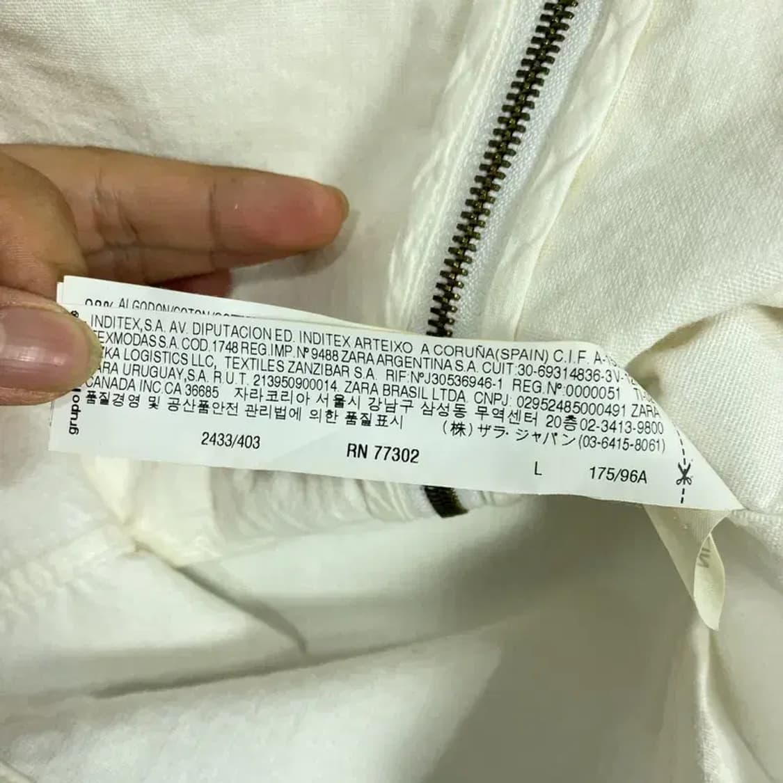 자라 빈티지 여성 코튼 집업 L 상품이미지6