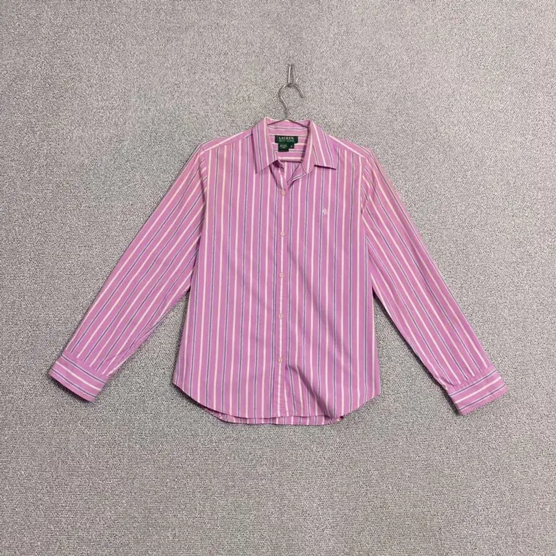로렌 랄프로렌 핑크 스트라이프 셔츠 M 상품이미지1