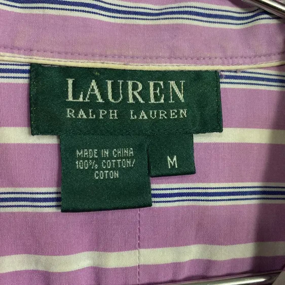 로렌 랄프로렌 핑크 스트라이프 셔츠 M 상품이미지4