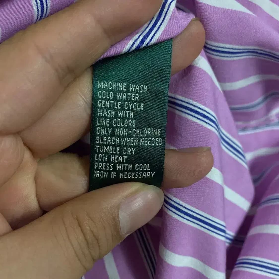 로렌 랄프로렌 핑크 스트라이프 셔츠 M 상품이미지5