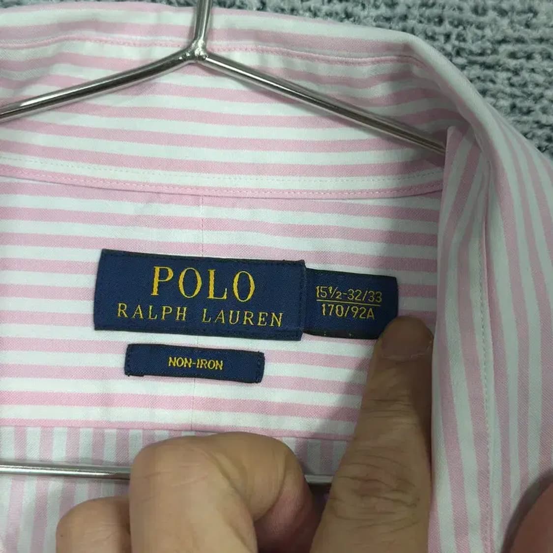 폴로 신형 핑크 스트라이프 셔츠 M 상품이미지4