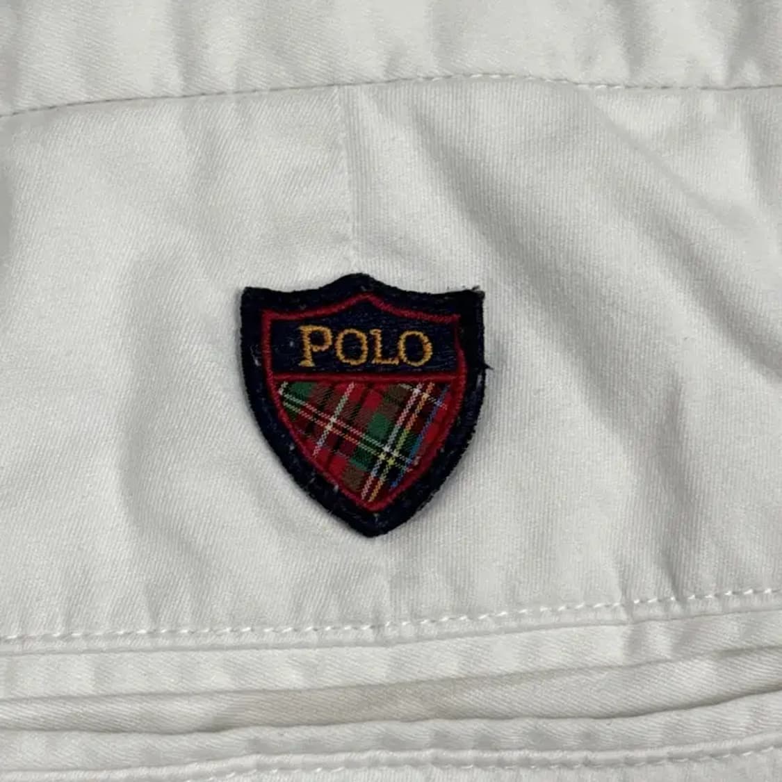 폴로 골프로고 화이트 치노 반바지34 상품이미지3