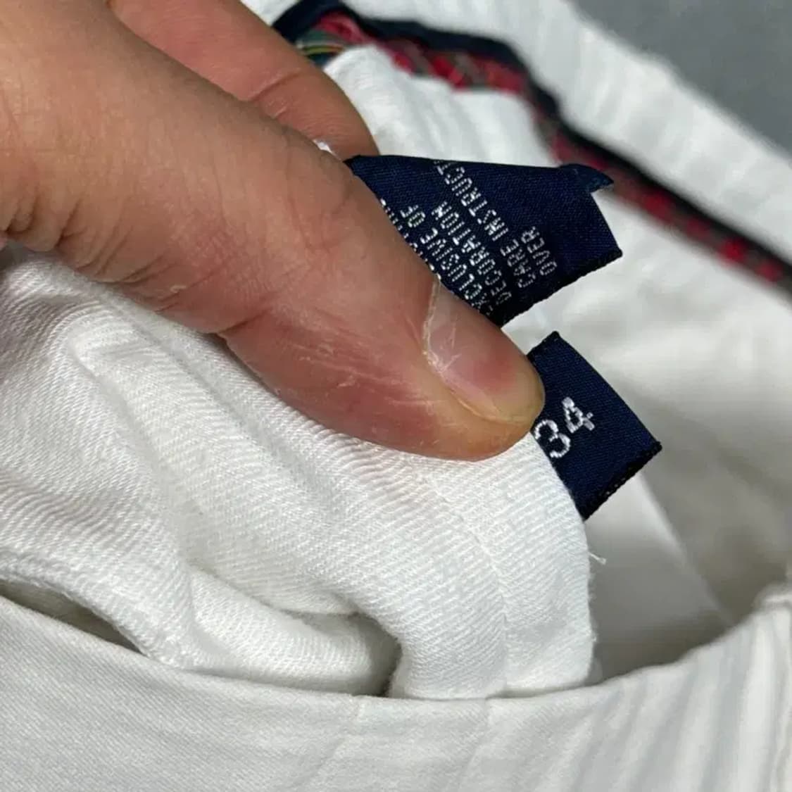 폴로 골프로고 화이트 치노 반바지34 상품이미지5