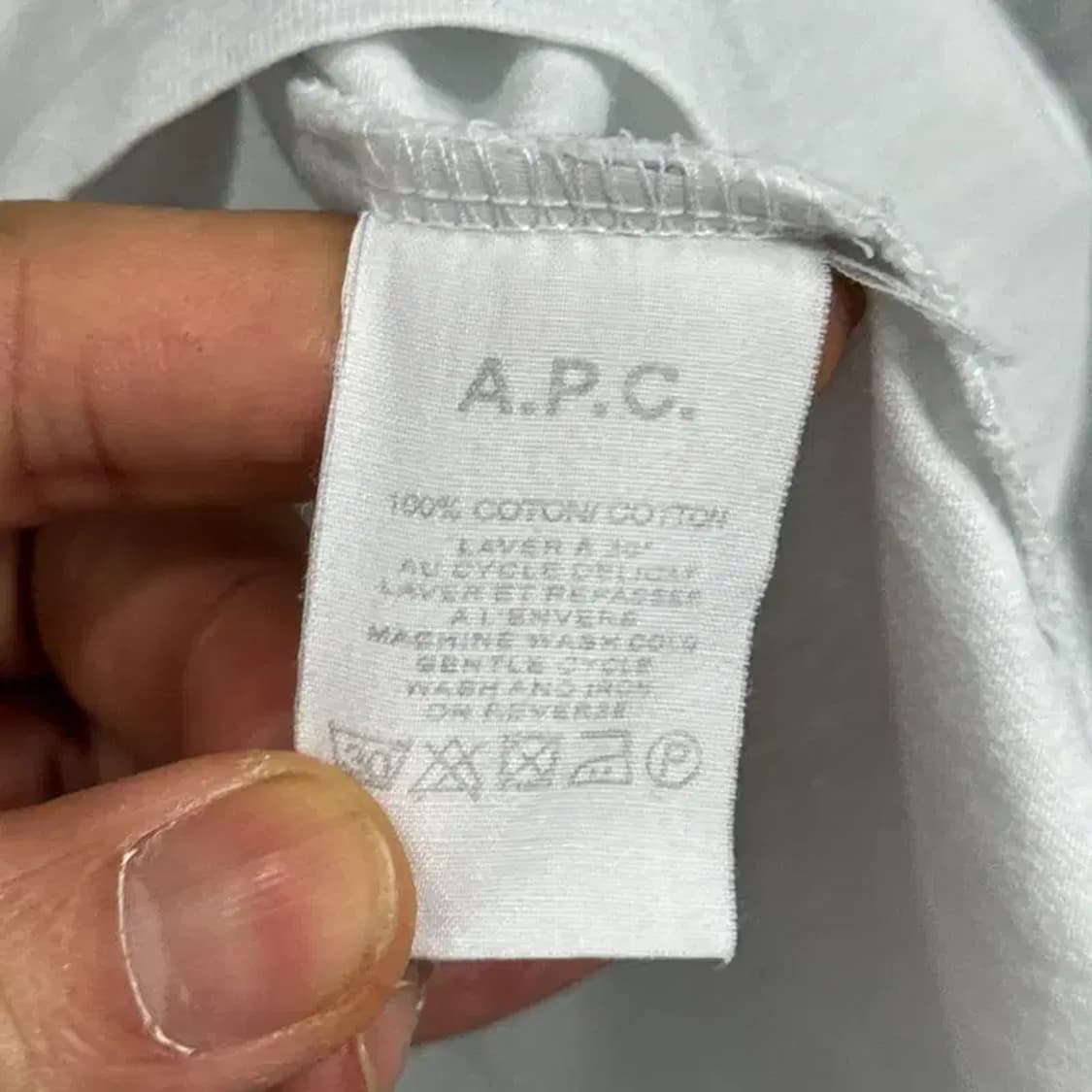 A.P.C 아페쎼 화이트 반팔티 L 상품이미지5
