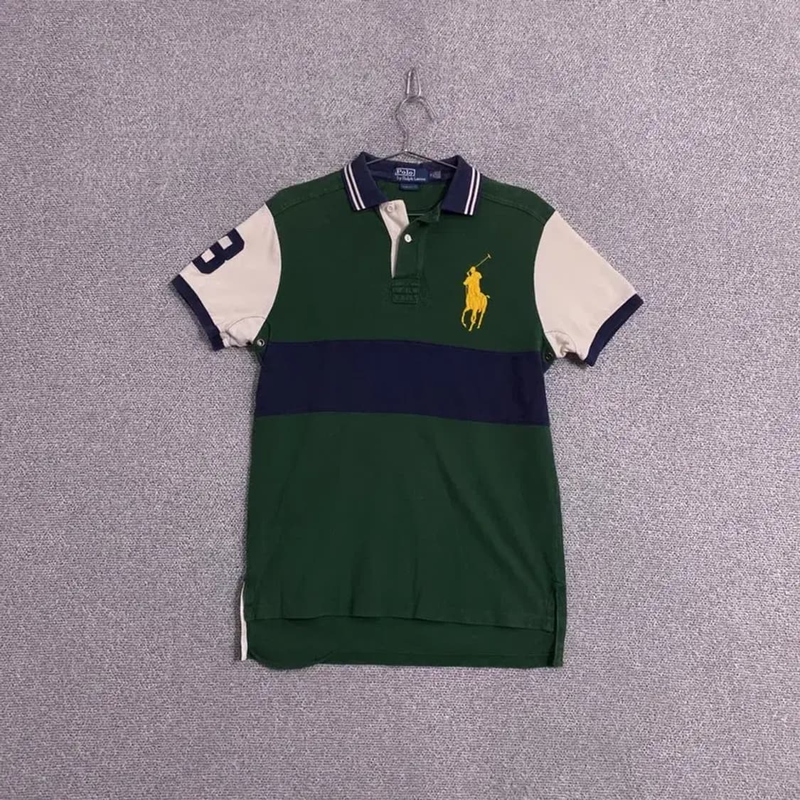 폴로 커스텀핏 그린 럭비 반팔 카라티 M 상품이미지1