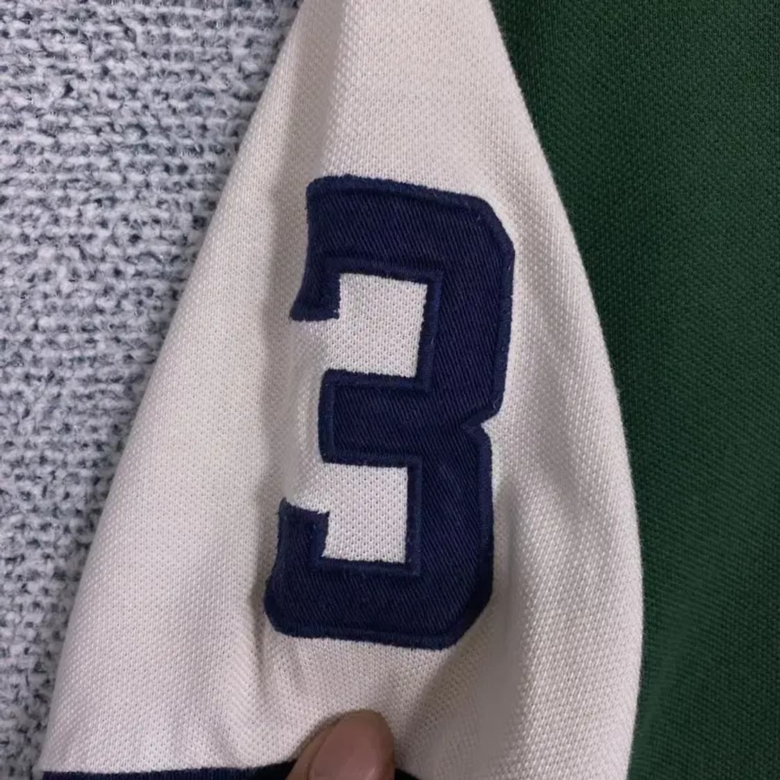 폴로 커스텀핏 그린 럭비 반팔 카라티 M 상품이미지4