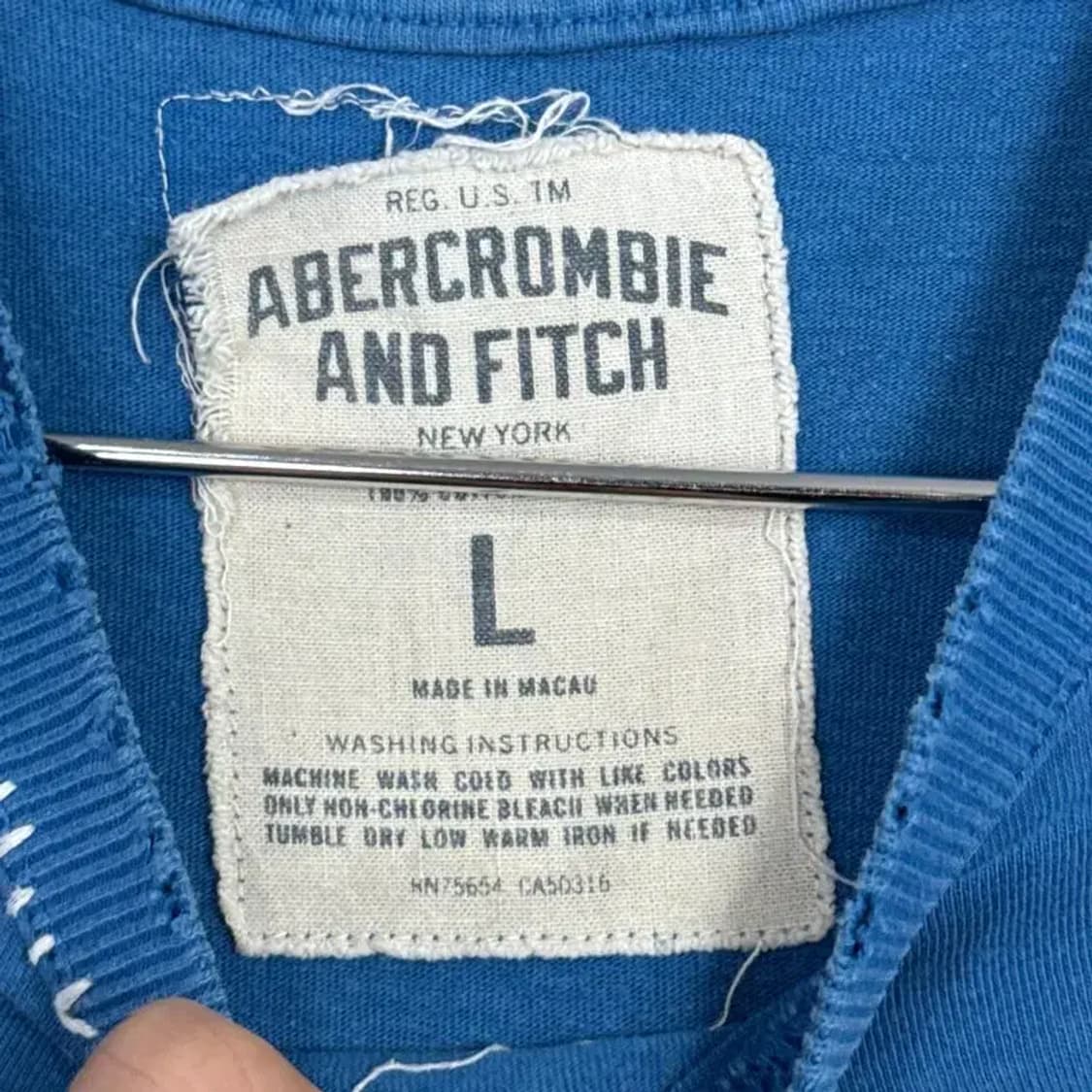 아베크롬비 빈티지 로고 반팔티 L 상품이미지5