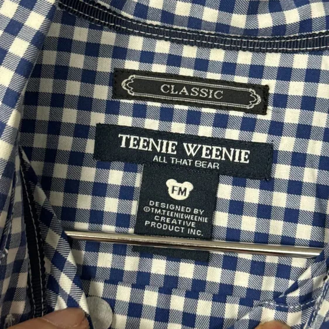 티니위니 베어 로고 체크셔츠 M 상품이미지4