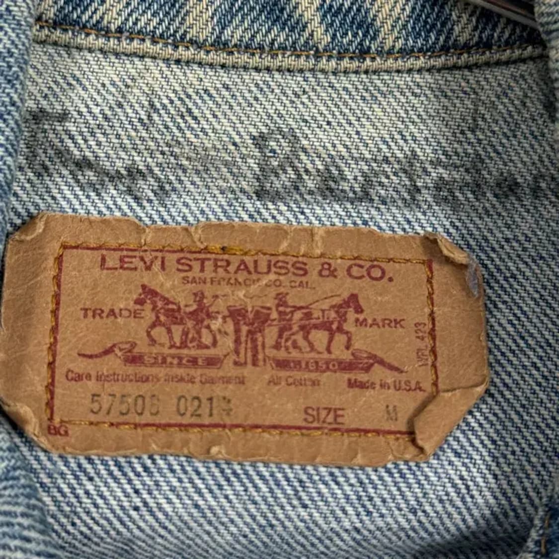 리바이스 57056 여성 워싱 데님자켓 M 상품이미지4