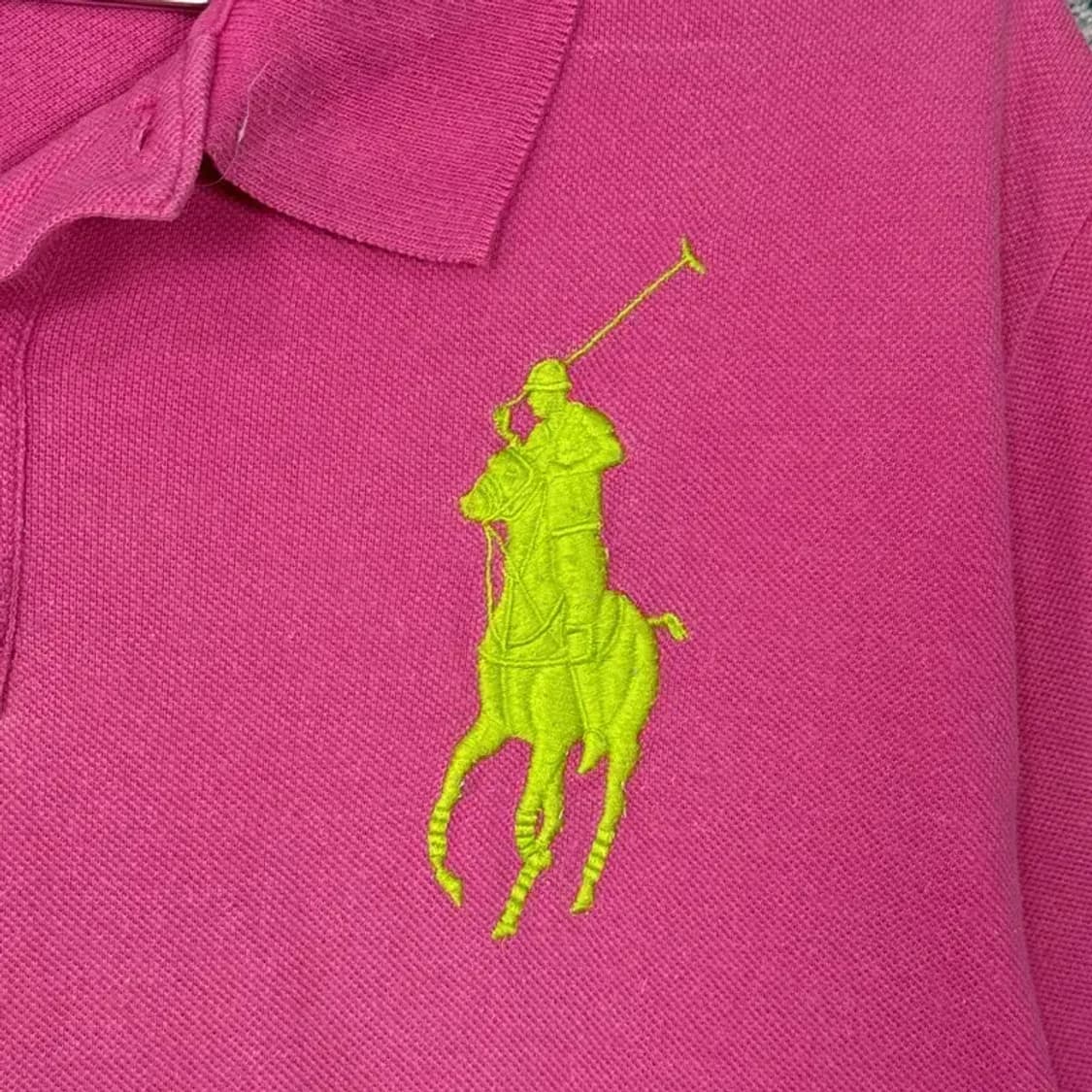폴로 빈티지 빅포니 핑크 반팔 카라티 l 상품이미지3