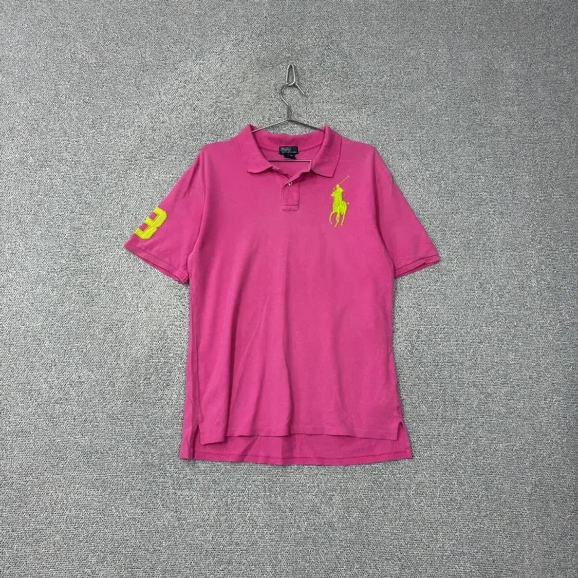 폴로 빈티지 빅포니 핑크 반팔 카라티 l 상품이미지1