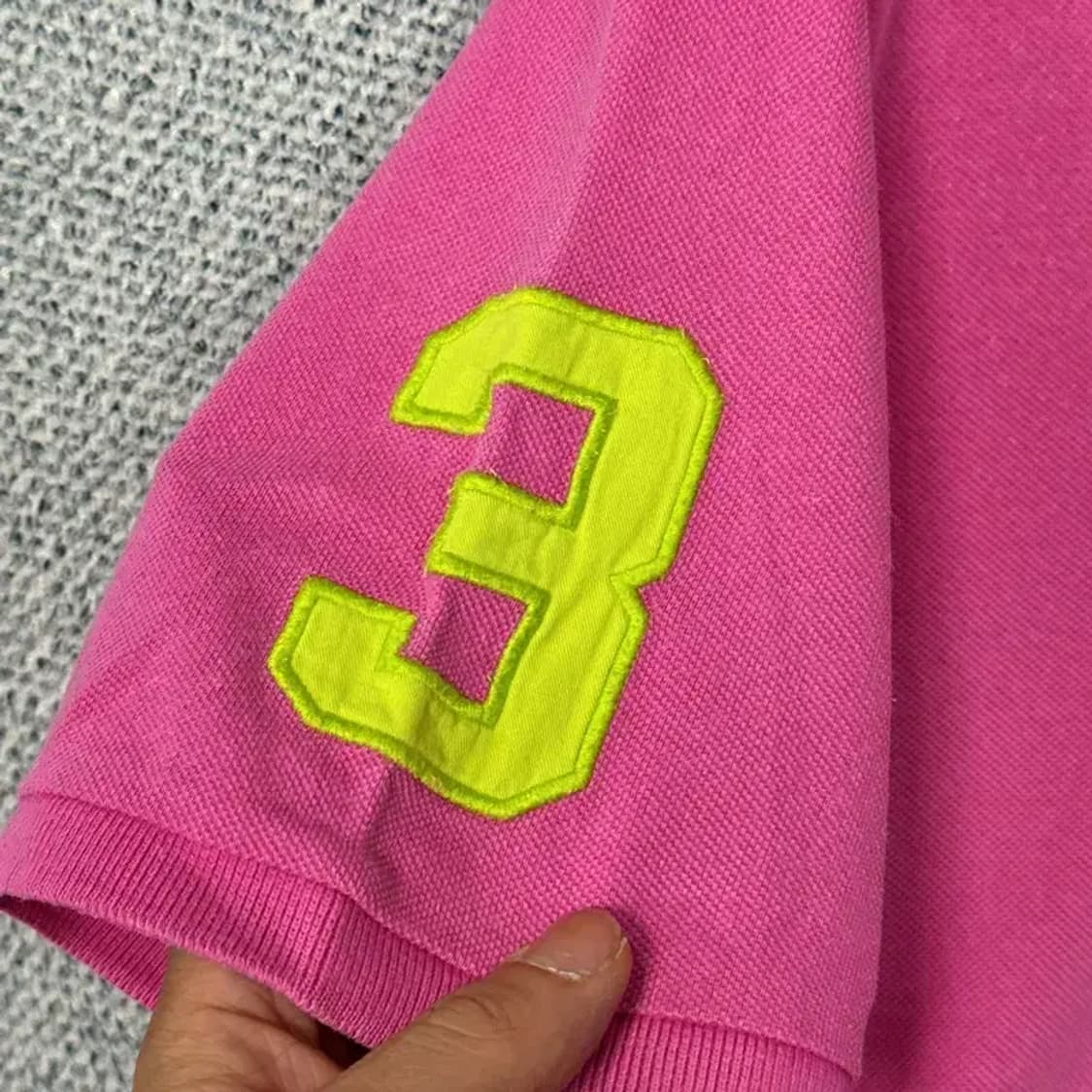 폴로 빈티지 빅포니 핑크 반팔 카라티 l 상품이미지4