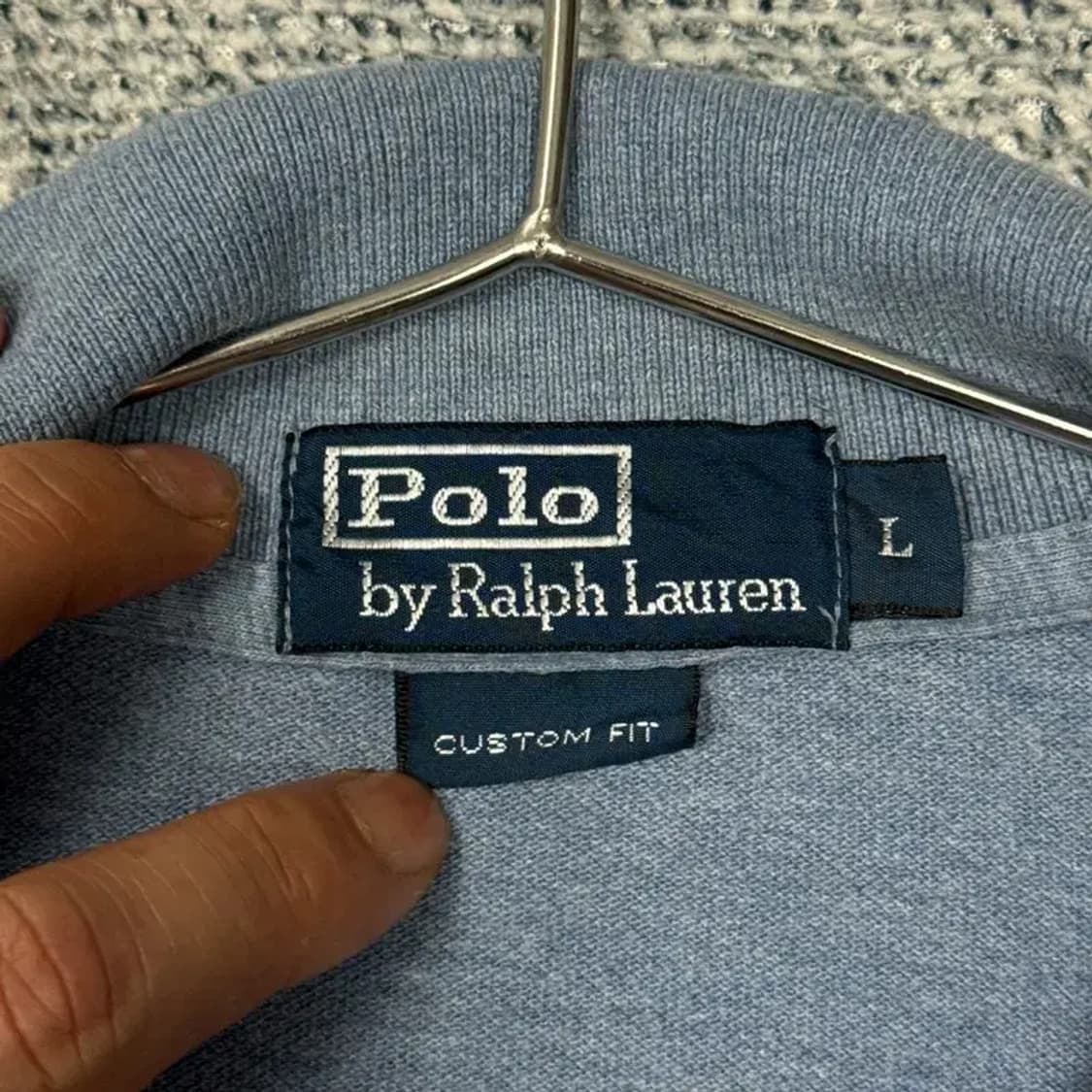 폴로 커스텀핏 긴팔 카라티 L 상품이미지4