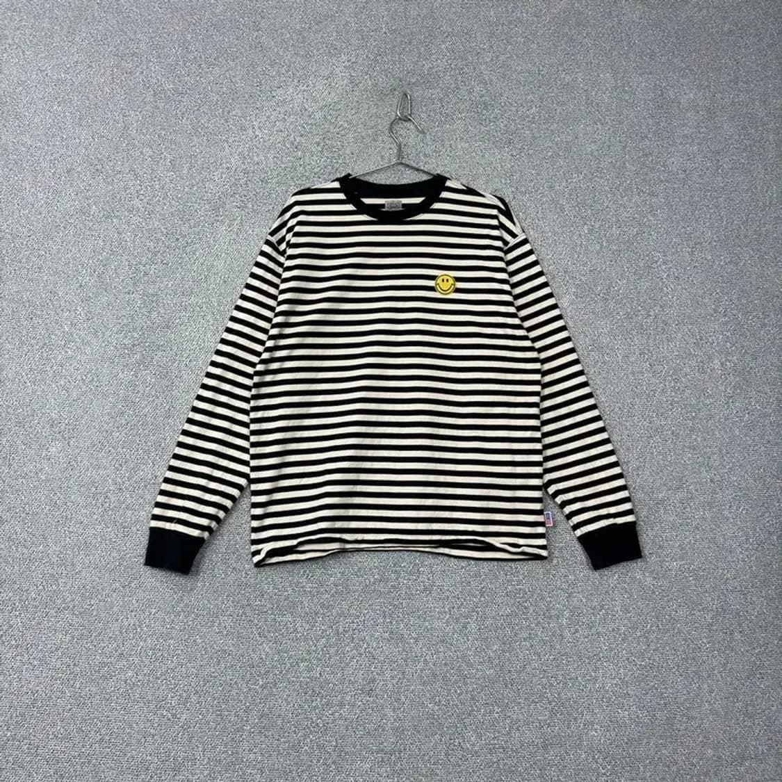 이벳필드 로고 스트라이프 긴팔티 L 상품이미지1