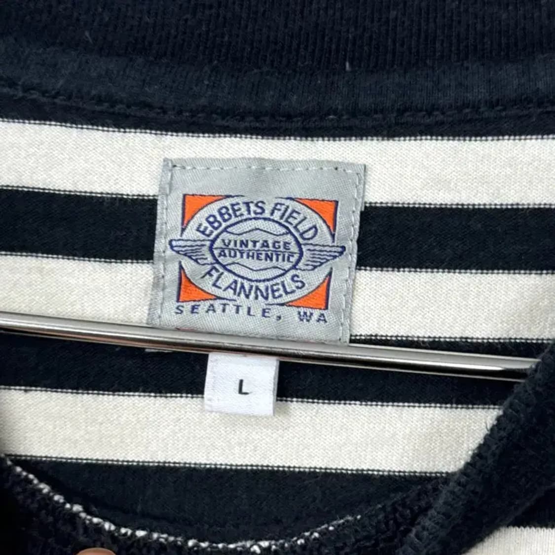 이벳필드 로고 스트라이프 긴팔티 L 상품이미지5