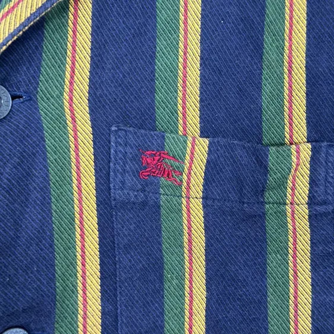 버버리 스트라이프 빈티지 셔츠 M 상품이미지3