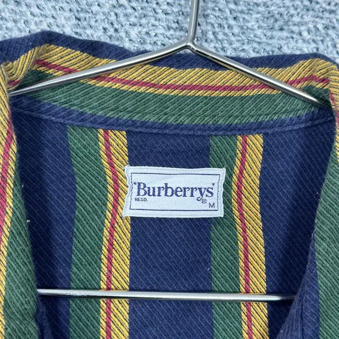 버버리 스트라이프 빈티지 셔츠 M 상품이미지4
